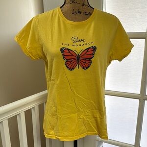 Gildan Yellow Fitted Short Sleeve T-Shirt